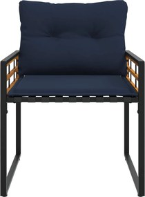 vidaXL Σετ Εξωτερικών Επίπλων με μαξιλάρι 3 pcs Ναυτικό μπλε