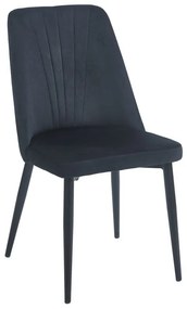 OLIVIA BLACK VELVET/PU ΚΑΡΕΚΛΑ ΜΕΤΑΛΛΙΚΗ