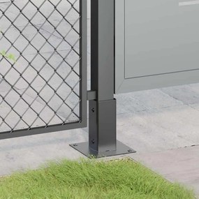vidaXL Βάσεις στύλων τετράγωνες 4 τεμάχια Χάλυβας με επικάλυψη σκόνης