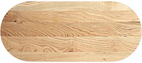 vidaXL Επιτραπέζια επιφάνεια 140x60x2 εκ. από Μασίφ Ξύλο Δρυός Οβάλ