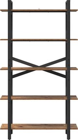 vidaXL Ράφι Βιβλίων 5 επιπέδων 100 x 33,5 x 178 εκ Επεξεργασμένο Ξύλο