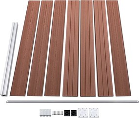 vidaXL Πάνελ Περίφραξης Καφέ 175 x 146 εκ. από WPC
