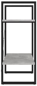 vidaXL Βιβλιοθήκη με 2 Ράφια Γκρι Σκυρ. 60 x 30 x 70 εκ. Επεξ. Ξύλο