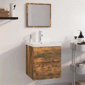 vidaXL Σετ Επίπλων Μπάνιου Καπνιστή Δρυς από Τεχν. Ξύλο
