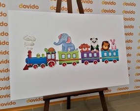 Εικόνα τρένου με ζώα - 90x60