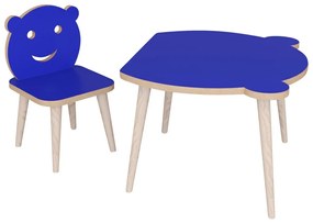 Τραπεζάκι Παιδικό AMAHLE Με Κάθισμα Μπλε MDF/Ξύλο 46x50x42cm