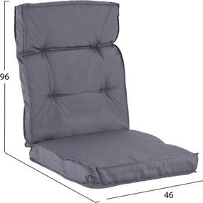 ΜΑΞΙΛΑΡΙ ΥΦΑΣΜΑΤΙΝΟ ΜΕ ΠΛΑΤΗ ΓΚΡΙ 96x46x7 εκ. HM5745.10