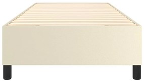 Πλαίσιο Κρεβατιού Boxspring Κρεμ 90x190 εκ. Συνθετικό Δέρμα - Κρεμ