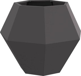 vidaXL Γλάστρα 2 τμχ. Μαύρο 75 x 75 x 60 εκ Ατσάλι