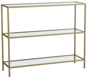 Κονσόλα 552NOS1903 100x30x85cm Gold Μέταλλο,Γυαλί