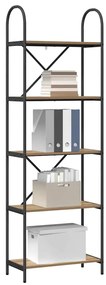 vidaXL Ράφι Βιβλίων artisan δρυς 60 x 30 x 183 εκ Επεξεργασμένο ξύλο