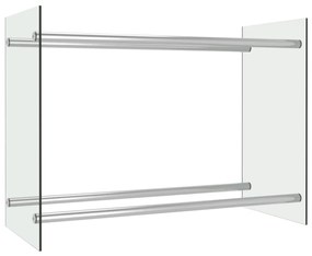 vidaXL Ράφι Καυσόξυλων Διαφανές 80 x 35 x 60 εκ. Γυάλινο