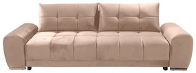 Τριθέσιος Καναπές - κρεβάτι Caribbean με αποθηκευτικό χώρο 254x105x83cm Πούδρα - TED4589