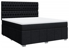 ΚΡΕΒΑΤΙ BOXSPRING ΜΕ ΣΤΡΩΜΑ ΜΑΥΡΟ 180X200 ΕΚ. ΥΦΑΣΜΑΤΙΝΟ 3291756