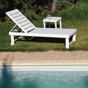 Ξαπλώστρα Ανακλινόμενη 5 Θέσεων 203482 White 196x63x38cm