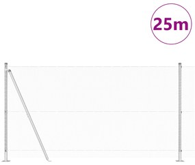 vidaXL Σετ Φράχτη Σετ 2 Γαλβανισμένος Χάλυβας 25 x 1.2 μ Ανθεκτικός