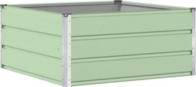 vidaXL Γλάστρα Παστέλ Πράσινο 100 x 100 x 45 cm Ατσάλι