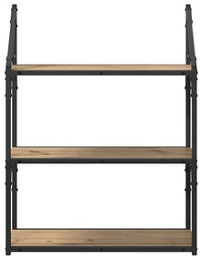 vidaXL Ράφι Τοίχου Artisan Oak 60 x 21 x 78,5 cm Επεξεργασμένο ξύλο