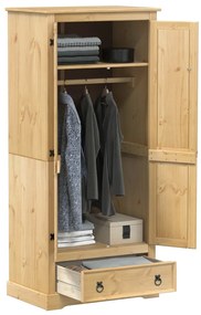 vidaXL Ντουλάπα Corona 76x50x170 εκ. από Μασίφ Ξύλο Πεύκου