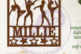 Intra απο ξύλο plywood Χρώμα wenge 3mm-4mm πάχος - Dancers Square Name Wall Art Sign, Δίασταση 40x50 cm INTRAFABR-69842915