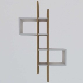 Ραφιέρα Τοίχου Emse 495SSE1172 53,8x19,6x108cm Oak-White