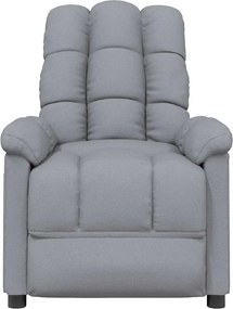 vidaXL Πολυθρόνα Μασάζ Ανοιχτό Γκρι Υφασμάτινη