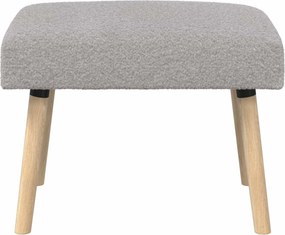 vidaXL παγκάκι Μονόχρωμο Ανοιχτό γκρι 60 x 40 x 45 εκ. Μπουκλέ