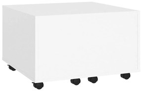 Τραπεζάκι Σαλονιού Λευκό 60x60x38 εκ. από Μοριοσανίδα - Λευκό