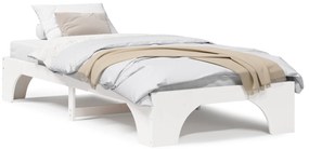 vidaXL Κρεβάτι Λευκό 80x200 cm Ξύλο Πεύκου