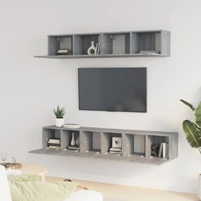 vidaXL Σετ Επίπλων Τηλεόρασης 5 Τεμ. Γκρι Sonoma Επεξεργασμένο Ξύλο