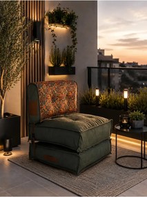 Stewehome Μποέμ μοντέρνος μονός καναπές με στρώμα πτυσσόμενος πολυλειτουργικός 75x75x75 cm
