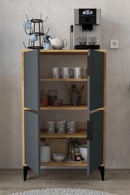 Ντουλάπι Sapphire Δρυς / Ανθρακί AFLOL 72x36.5x12