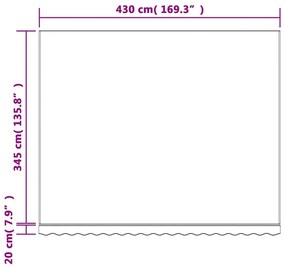 Τεντόπανο Ανταλλακτικό Ριγέ Πολύχρωμο 4,5x3,5 μ. - Πολύχρωμο