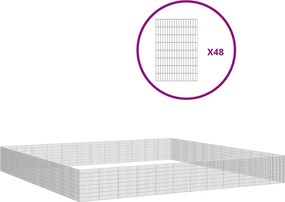 vidaXL Περίφραξη Ζώων Ελεύθερης Βοσκής 48 Πάνελ 54x80 εκ. Γαλβ. Σίδερο