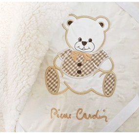 ΚΟΥΒΕΡΤΑ FLEECE/SHERPA ΑΓΚΑΛΙΑΣ 80X110 PIERRE CARDIN TEDDY BEIGE
