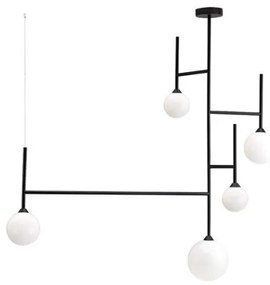 Κρεμαστό Φωτιστικό Οροφής 100-01205-12 Luma-100-01205-12-BLACK-Μαύρο 100-01205-12-BLACK