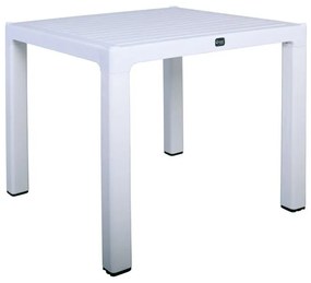 WOODWELL TEBO Τραπέζι Τραπεζαρίας Κήπου - Βεράντας, PP Άσπρο 90x90x73cm Ε305,2