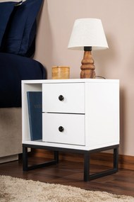 Nightstand Glimmer - White, Black White
Black