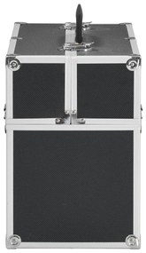 vidaXL Βαλίτσα Μακιγιάζ Μαύρη 38x23x34 εκ. Αλουμινίου