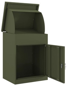vidaXL Θυρίδα Πακέτων Λαδί 44 x 35 x 59 εκατοστά Ατσάλι