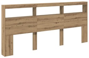 vidaXL Κεφαλάρι Artisan Oak 220 x 17 x 102 cm Επεξεργασμένο ξύλο