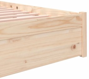 vidaXL Σκελετός Κρεβατιού Χωρίς Στρώμα 160x200 εκ Μασίφ Ξύλο
