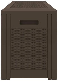 vidaXL Μπαούλο Αποθήκευσης Κήπου Καφέ 119x48x60 εκ. από Πολυπροπυλένιο