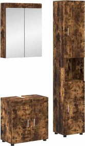 vidaXL Σετ Επίπλων Μπάνιου TULUM 3 pcs Καπνιστό Δρύς 60 x 34 x 63 εκ