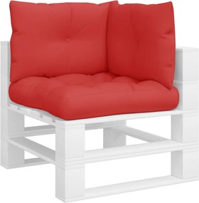 vidaXL Μαξιλάρια Παλέτας 3 τεμ. Κόκκινα Υφασμάτινα