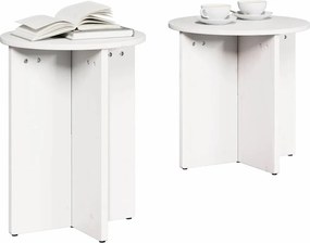 vidaXL Τραπεζάκι σαλονιού 2 pcs Λευκό