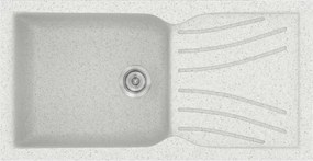 Sanitec Classic 324 (100×50) - Γρανιτένιος νεροχύτης - Granite WHITE