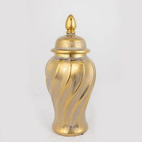 Βάζο Κεραμικό 752-20035 16x16x36.5cm Gold Estheti Home Ceramic