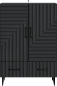 vidaXL Πλαϊνό γραφείο Μαύρο 66 x 34,5 x 95 εκ. Επεξεργασμένο Ξύλο