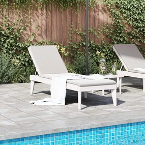 vidaXL Ξαπλώστρα Λευκή 186 x 60 x 29 από Πολυπροπυλένιο